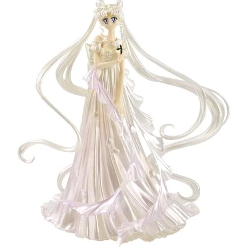 25cm Anime Figures Tsukino Wedding Dress Collectible Model Toys PVC Action Figurine Gifts
