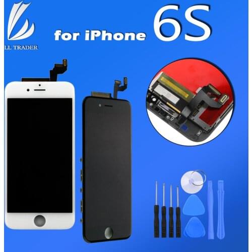 For iPhone 6S LCD Screen Replacement Assembly Touch Digitizier Display Screen 3D Touch Black White with Tools Camera Frame
