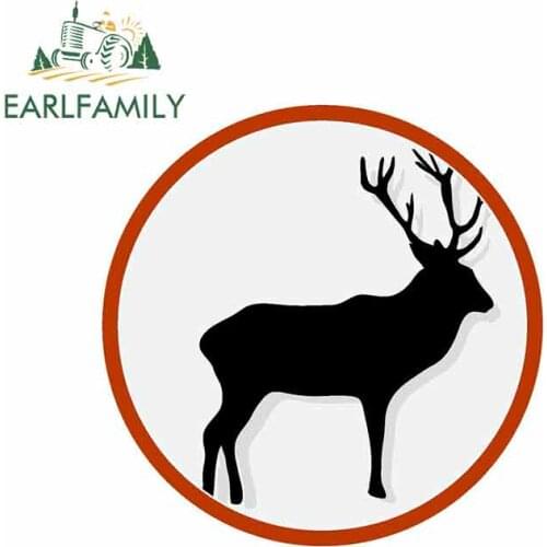 EARLFAMILY 13cm x 13cm for Elk Cartoon Fine Decal Funny Car Stickers RV VAN 3D DIY Vinyl JDM Bumper Trunk Truck Graphics Helmet