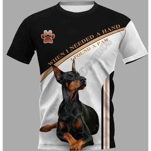 Doberman 3D Printed t shirts women for men Summer Casual Tees Short Sleeve T-shirts Funny Short Sleeve Drop Shipping 06