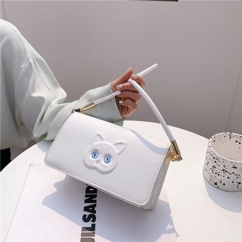 Indentation Kitten Design Quare Chain Shoulder Messenger Crossbody Bags For Women Bolsa Female Purses And Handbags Women Bag