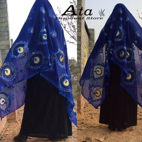 Islam Hijab Scarf For Muslim Women Long And Big Embroidery Inlaid Diamond African Pray Scarves Cotton Headscarf Turkush Ramadan