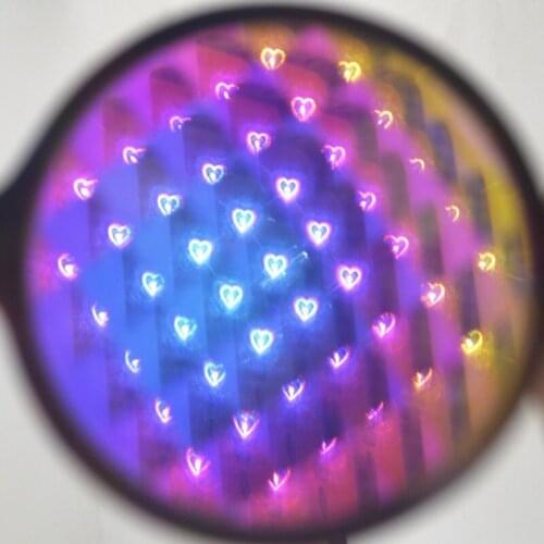 Kandi Swirl Round Frame Kaleidoscope + Heart Diffraction Glasses