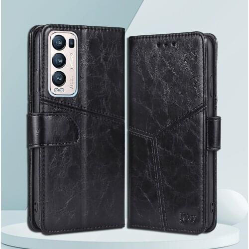 Reno 2 3 4 5 Pro 5A Leather Case on for OPPO Reno Z 2Z 2F ACE 4Z 4F Cover Flip Wallet Phone Cases Fundas Reno 5 Pro Plus Capa