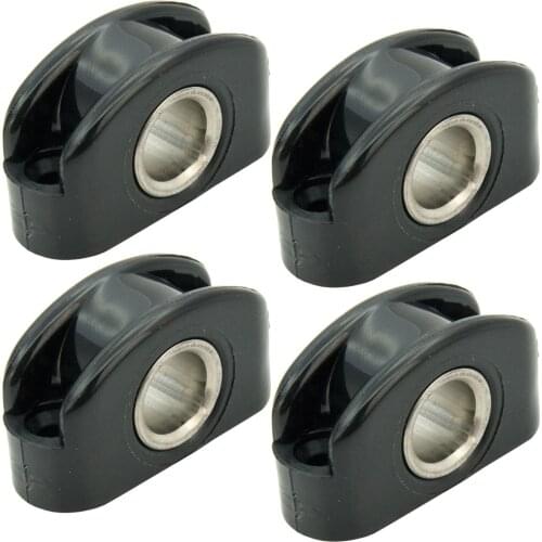 Marine Boat Fairlead Black Nylon Bullseye 12 mm 1/2" STAINLESS STEEL INSERT