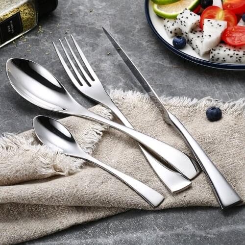 24Pcs/set Black Rose Gold Cutlery Set 304 Stainless Steel Flatware Dinnerware Tableware Silverware Set Knife Fork Drop Shipping