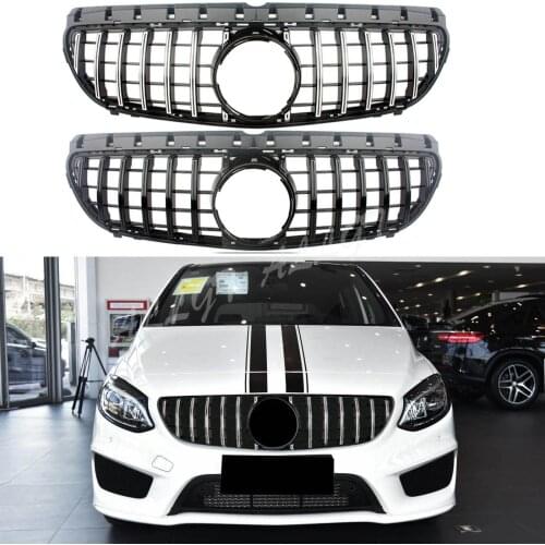 Front Bumper Racing Grill Billet Grille Cover For Mercedes-Benz W246 B-Class 2015-2019 GT