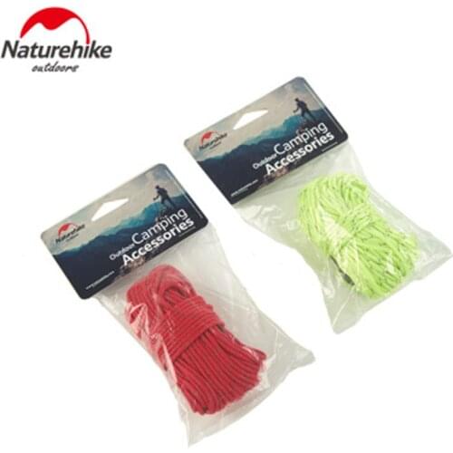 Naturehike Tent Camp 4*4m Reflective Rope Windproof Rope Awning Put a Noose With Adjustable Button Tent Rope Camping Tent Use