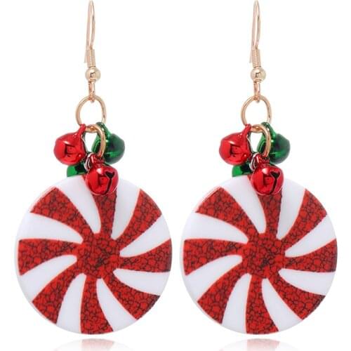 New Christmas Presents Resin Earrings Santa Boot Snowman Candy Acrylic Earrings Epoxy Stud Earring Womens Fashion Earrings Fact