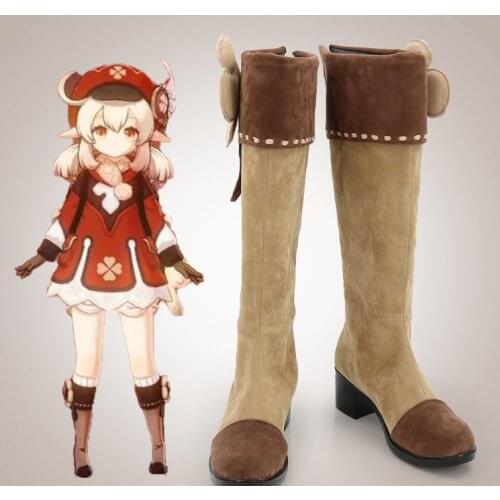 Game Genshin Impact Cosplay Shoes Klee Cosplay Boots for Halloween Party Masquerade Anime Shows Anime Adult COS Christmas Gift