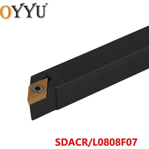 OYYU Cutting Arbor SDACR0808F07 SDACL0808F07 Cabride Inserts SDACR SDACL 8mm External Turning Toolholder Lathe Cutter Shank CNC