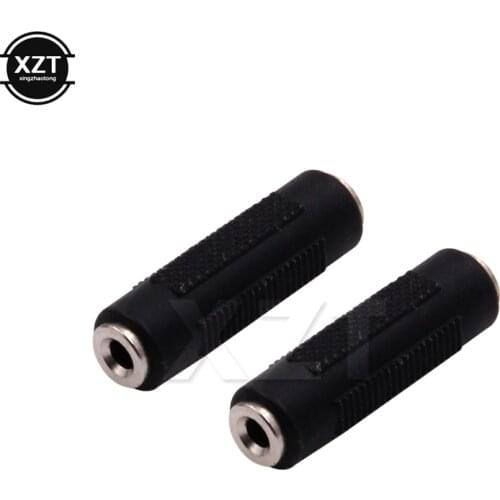 2PCS 3.5 mm Female to 3.5mm Female Jack Stereo Connector Coupler Adapter Audio Cable Extension for MP3 DVD Headphone Car AUX