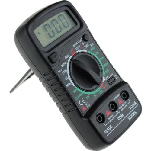 Portable LCD Display Digital Multimeter Backlight Electric Handheld Voltmeter Ammeter AC DC OHM Volt Tester Test Current Tool