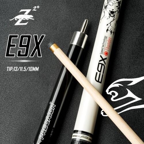 PREOAIDR 3142 E9X 10/11.5/13mm Thunder Fire Tip 147cm Uni-loc Joint Maple Shaft 3 Colors Leather Warp Billiard Pool Stick Cue