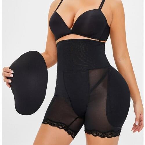 High-Waisted Body Shaper Waist Trainer Tummy Control Shapewear Fake Butt Lifter Buttock Sponge Pads Women Plus Size 6XL Bodysuit