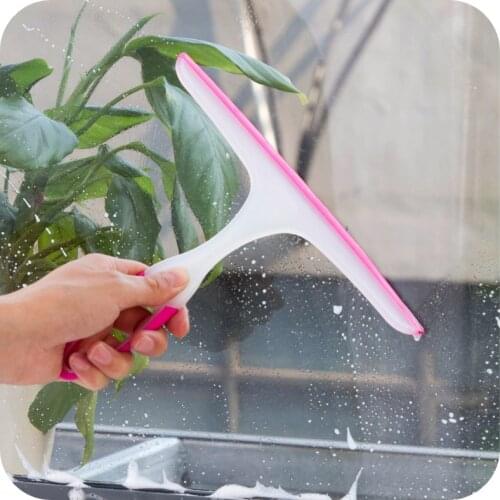 1pc Soft Scraping Clean The Window Glass Blowing Glass Cleaner Wiper Bathroom Floor Tiles Window Cleaning Cleaning Brush