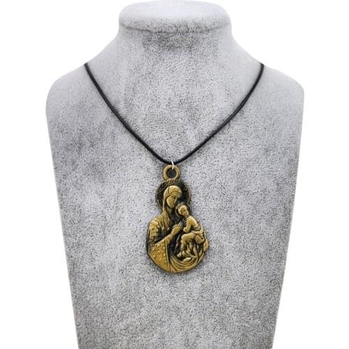 Brand New Original Virgin Mary Necklace For Women Gold the Madonna Pendant Prayer Necklaces Men Jewelry Christian Gifts