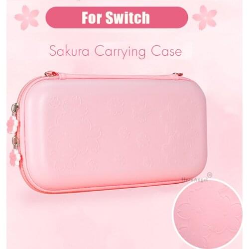 Storage Bag For Nintendo Switch Sakura-Pink Portable Case Waterproof Hard Shell NS Cover Box For Nintendo Switch Accessories