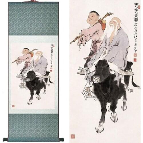 Traditional Chinese art painting Silk scroll painting Chinese wash paintingPrinted painting