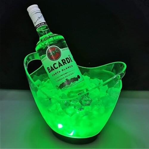 2L Plastic LED Ice bucket with Colour Changing Bar NightClub Party Beverage Champagne Beer Cooler Beer Wine Cooling Container
