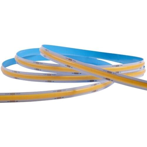 High Density COB Led Flexible Strip Light 12V 24V Ra90 10mm Width White/Warm White/Red/Blue/Green Led Lighting