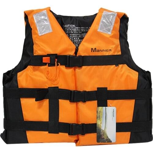 Adult Life Vest with Whistle Swimming Boating Ski Drifting Jacket Water Sports Man Women Orange
