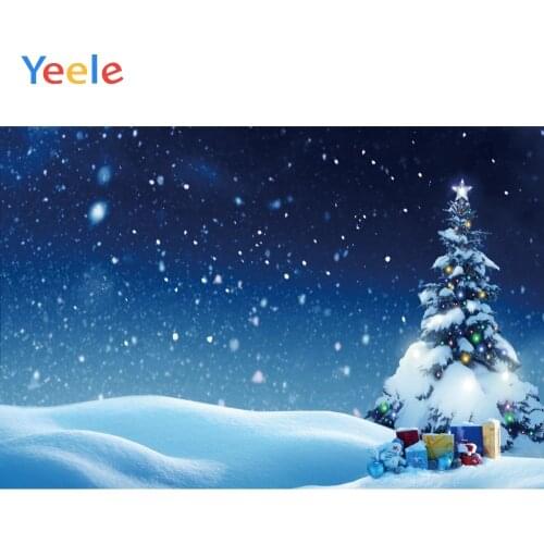 Winter Christmas Tree Snowflake Star Light Home Decoration Backdrop Photography Custom Photographic Background For Photo Studio