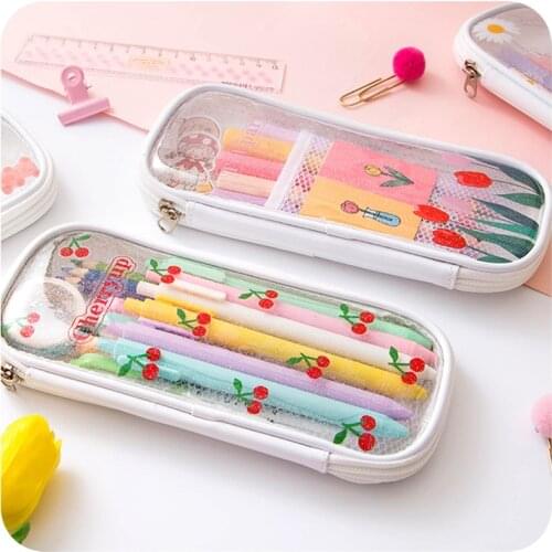 1Pcs Kawaii Pencil Case Small fresh fruit Gift Estuches School Pencil Box Pencilcase Pencil Bag School Supplies Stationery