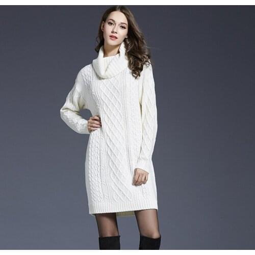 2019 New Sweater Womens Autumn Turtleneck Pullover Primer Long Sleeve Shirt Long section Slim Fitted Thick Female Sweater Trend