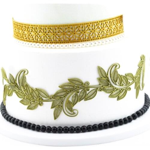 Large Leaf Lace Fondant Molds Silicone Lace Embosser Mold Fondant Impression Mats for Fondant Cake Decorating Mold