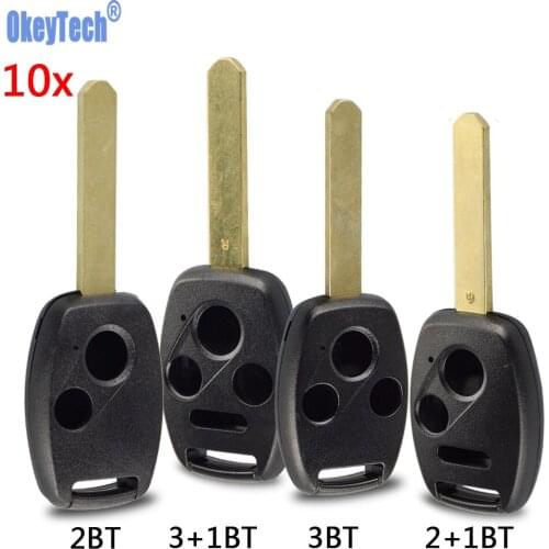 OkeyTech Car Key Case Shell Remote Fob Cover For HONDA Accord Civic CRV Pilot Fit 2007 2008 2009 2010 2011 2012 2 3 4 Buttons