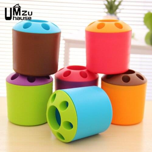 Pencil Pen Storage Bucket Office Desk Boxes Organizers Makeup Brush Pot Holder Toothbrush Case Home Bathroom School Organization