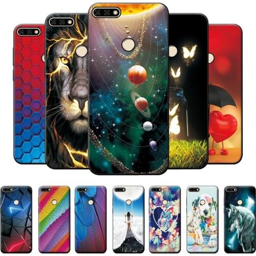 Case on Honor 7C RU Case Cover For Huawei Honor 7C RU Cartoon Cute Case on Honor 7C RU 7CRU Silicone Phone Case Bumper 5.7 inch