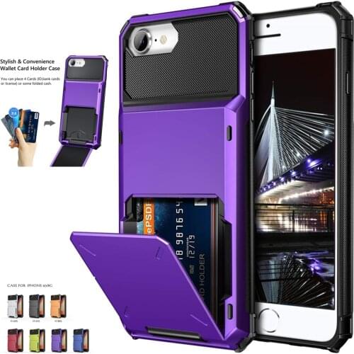 For iPhone SE 2 2020 SE2 6 6S 6plus 6s plus Case Flip Card Slots Business Armor Case For iPhone 7 8 plus 7plus 8plus Cover