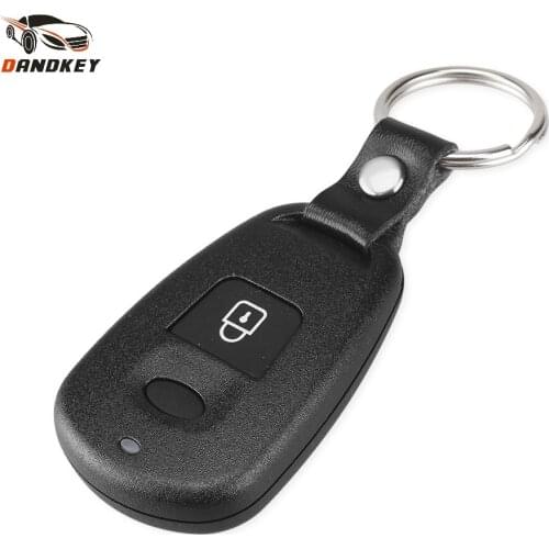 Dandkey 1 Buttons Keyless Entry Key Shell For Hyundai Elanira Santafe Terracan Fob Remote Key Case Cover With Rubber Pad