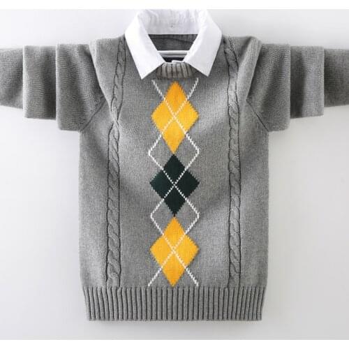 Kids Boys Sweater 2021 Autumn Winter Knitted Cotton Toddler Clothing Kids Cardigan Sweater For Boys 3-12 Years Outerwear Coat