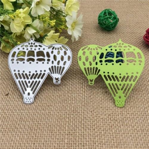 Double Fire Balloon Metal Cutting Dies Stencils Decorative Embossing Scrapbooking Die Cut Paper Cards