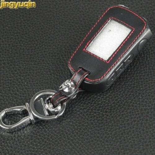 Jingyuqin 2 Color Leather Key Case Cover Key Bag For Starline A92/A94/V62/A62/A64 LCD Remote Two Way Car Alarm System