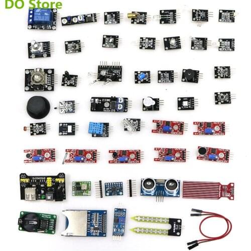 DO Store 45pcs Sensor Kit 45 Types Sensor Module Wireless Module RC Robot Tank Car Chassis Part For Arduino Education