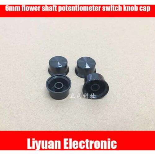 30pcs 6mm High-end flower axis potentiometer switch knob cap 22.5*19mm audio and audio volume adjustment knob cap