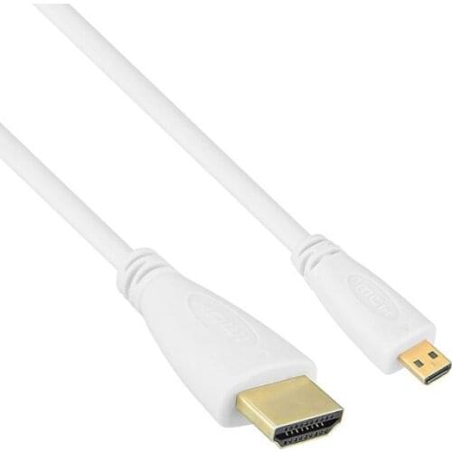 MicroHDMI (Type D) to HDMI-compatible(Type A) gold plated (High Speed) Supports Ethernet, 3D, 4K and Ethernet capable