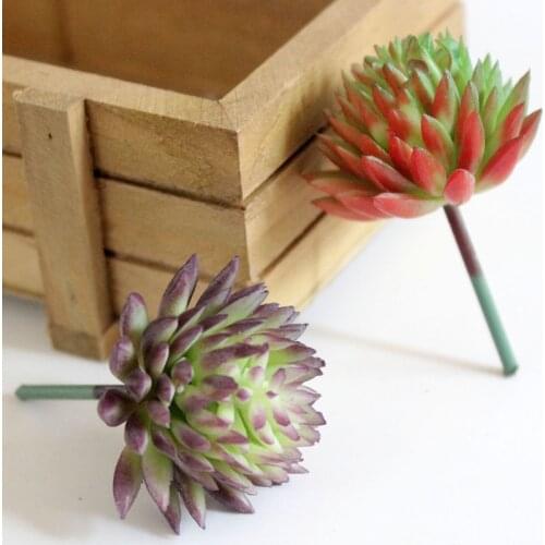 Mini Purple Succulents Flower Artificial Plants Bonsai Home Garden Pot Decor Wedding Decoration Craft DIY Accessories