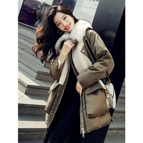 Fashion High Street Womens Winter Jackets 90% White Duck Down Coat Female Oversized Women Parkas Mulheres Casacos Zjt1283