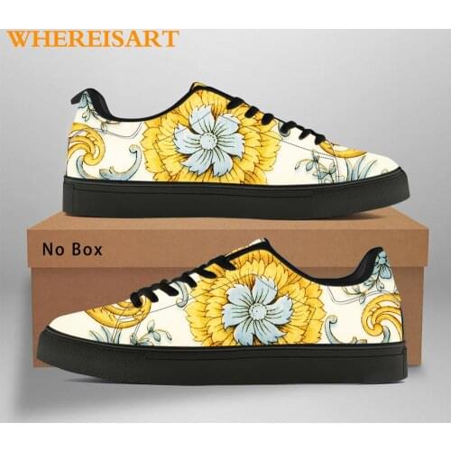 WHEREISART 2021 Men PU Canvas Shoes Luxury Eurpoen American Floral Casual Sneakers Male Teen College Footwear Tenis Dropshipping