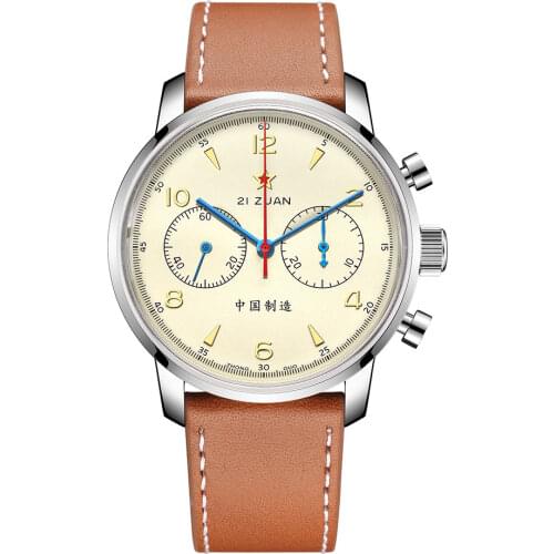 2021 Original Male 1963 Chronograph Watch Seagull ST19 Movement 42mm Panda Dial Luxury Dress Wristwatches for Male