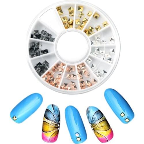 1 Box Set 4 Colors Gold Black Diy Nail Art Designs For 3d Nail Art Nail Rhinestones Decoration For Manicure