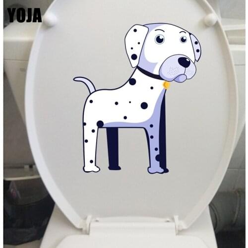 YOJA 20.6*24.4CM Spotted Dog Toilet Decal Wall Sticker BedRoom Home Decoration T3-0685