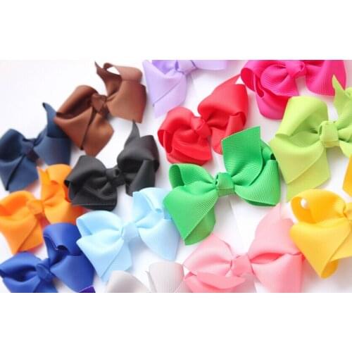NEW Grosgrain Ribbon Pinwheel Bows WITHOUT Clip,Girls' Hair Accessories Boutique Hair Bows 100pcs satin bows for girl