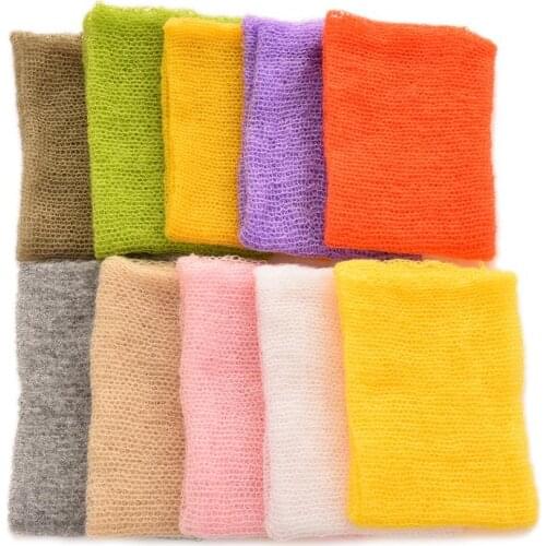 Newborn Photography Wraps Candy Color Kniting Hats baby photography props Handmade Headband For Girls Boys