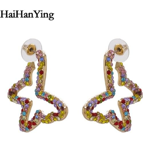 The New Hollow Butterfly Womens Earrings Exaggerated Insect C-type Earrings Luxury Jewelry Fashion Statement